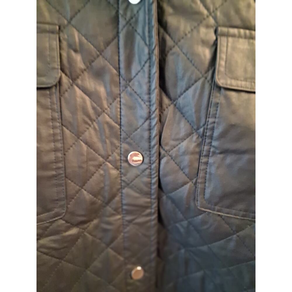Zara Oversized Quilted Faux Leather Jacket Size Large Lagenlook - Picture 5 of 7